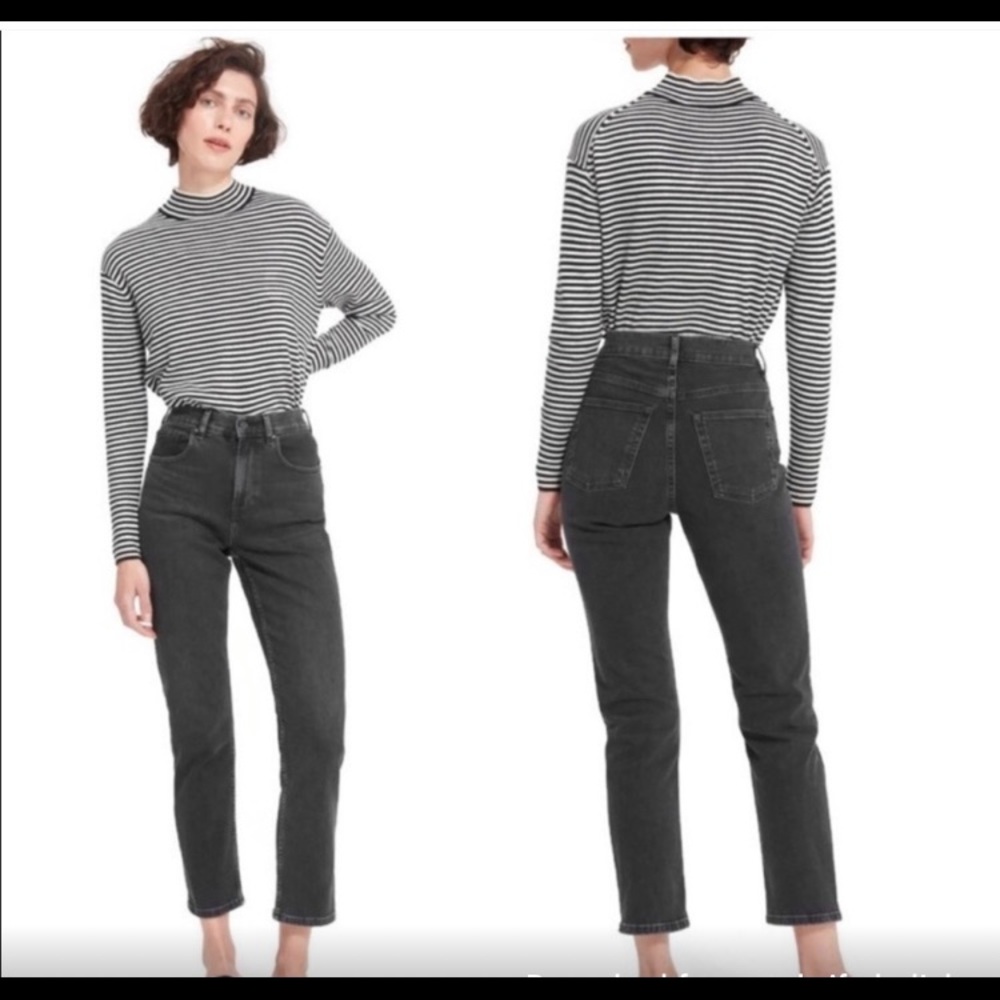 Everlane high rise slim straight jeans in size 27
